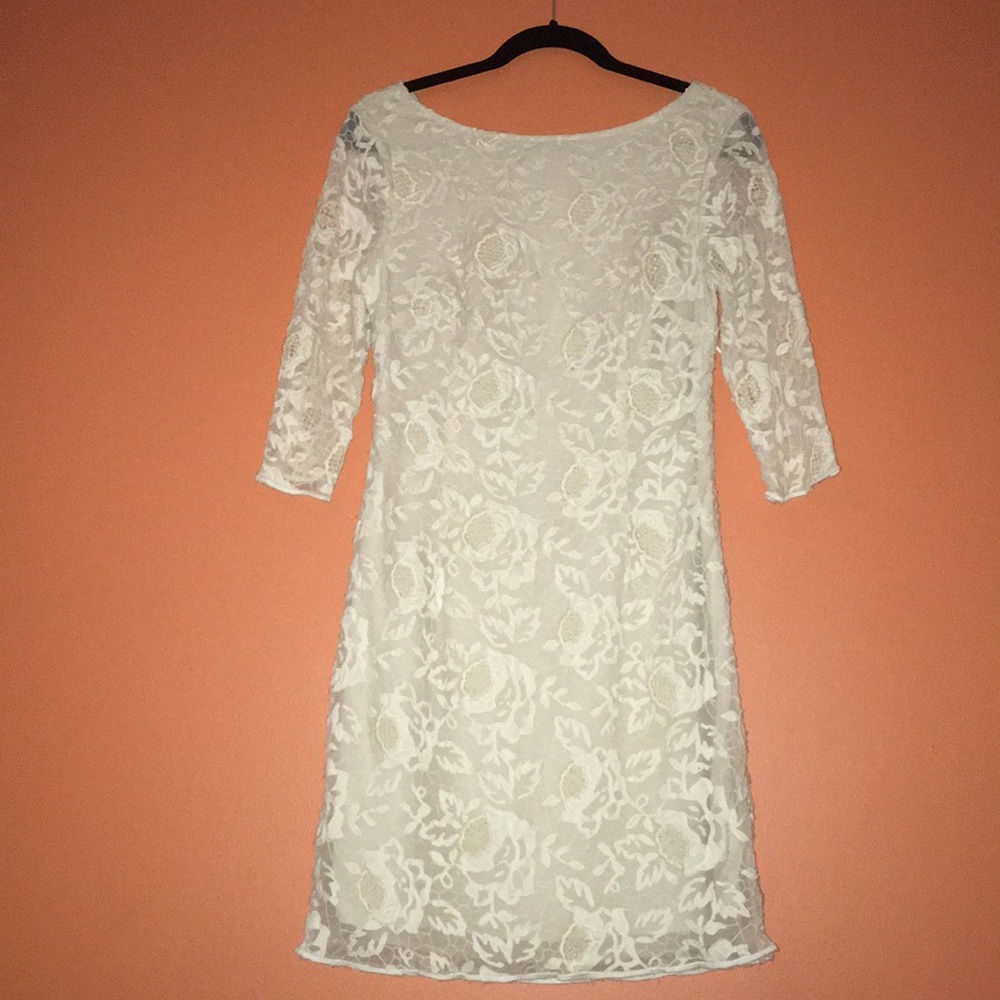Cream lace bodycon dress